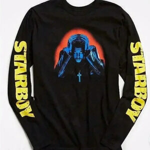 XO “weeknd after dark “starboy” black LS casual tshirt S